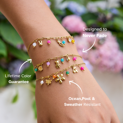 Elena Bloomy Garden Charm Bracelet