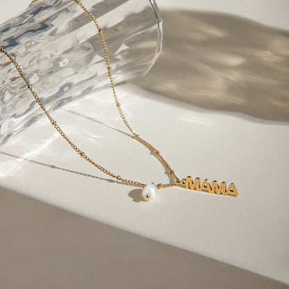 Elena Ripple Pearl Drop Necklace