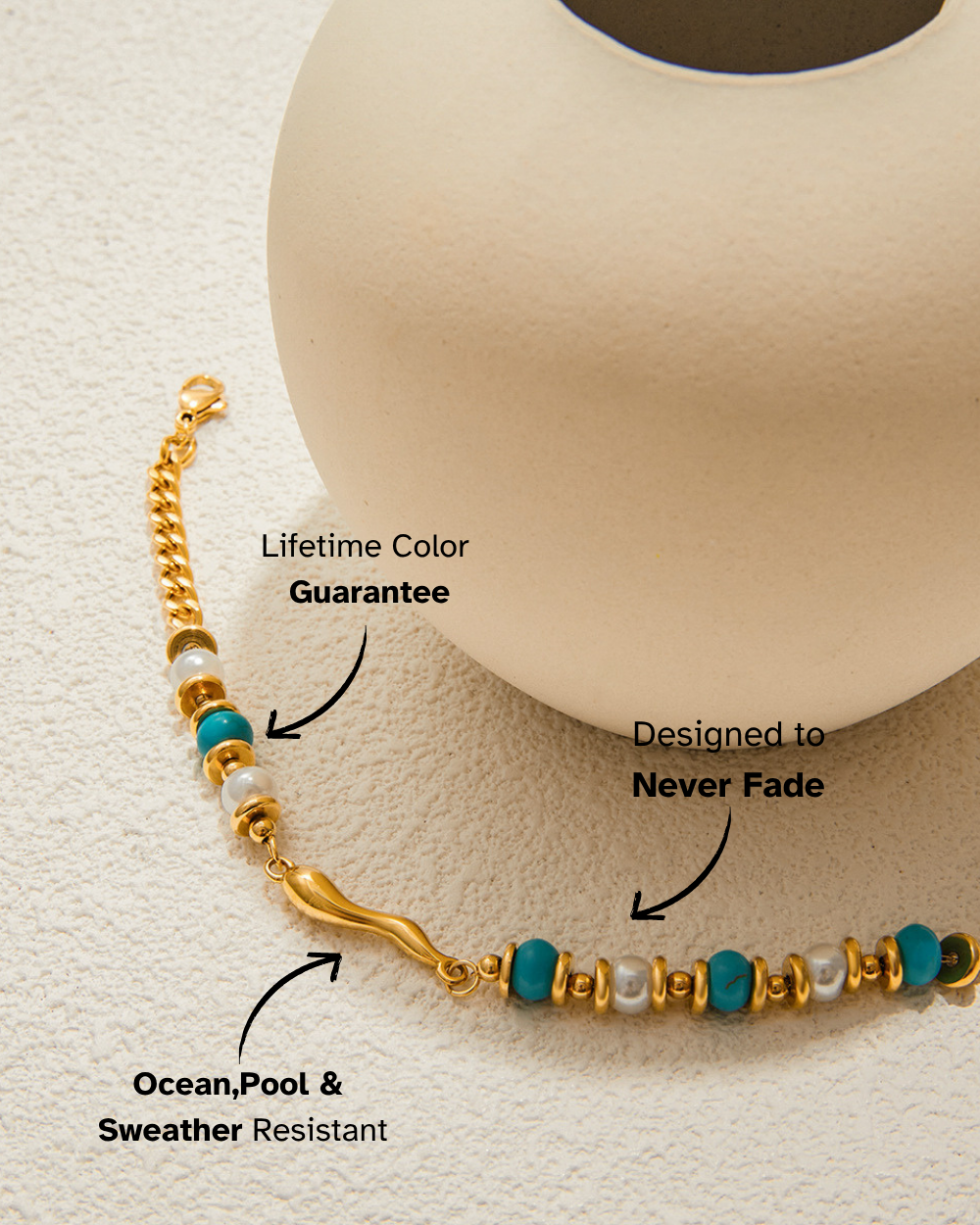 Elena Azure Ripple Pearl Bracelet