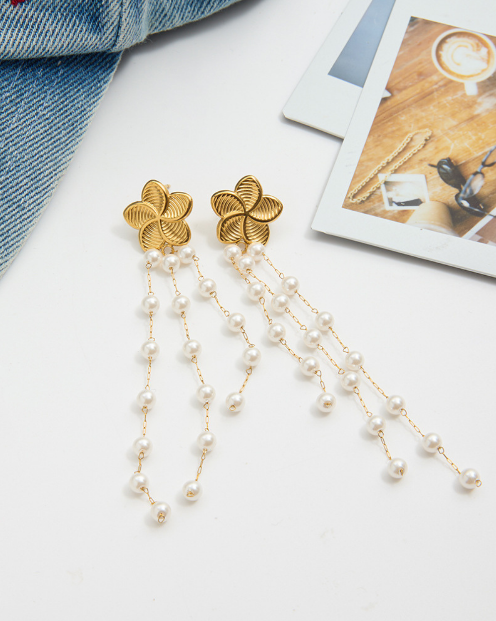 Elena Pearl Cascade Bloom Earrings