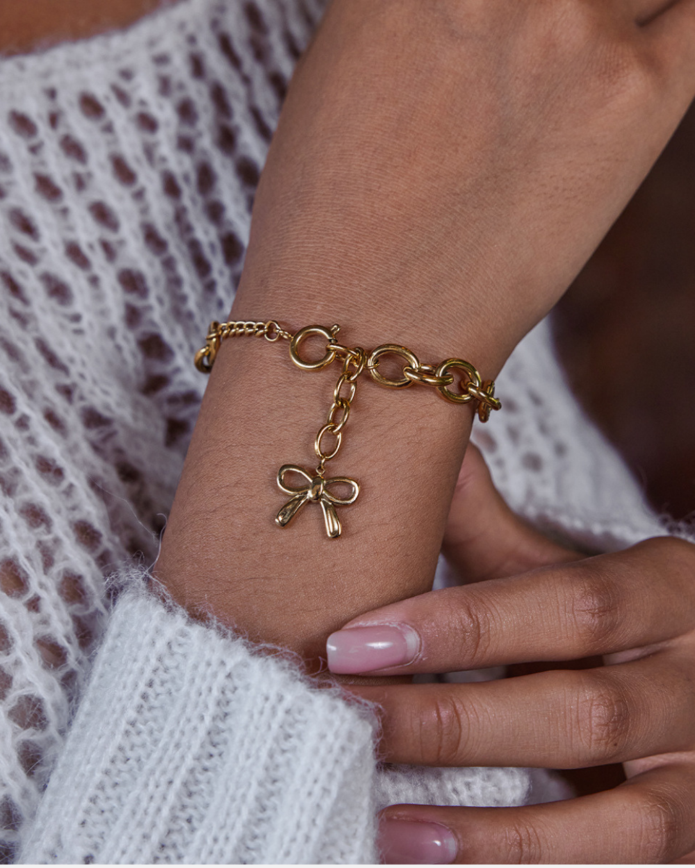 Elena Grace Bow Link Bracelet