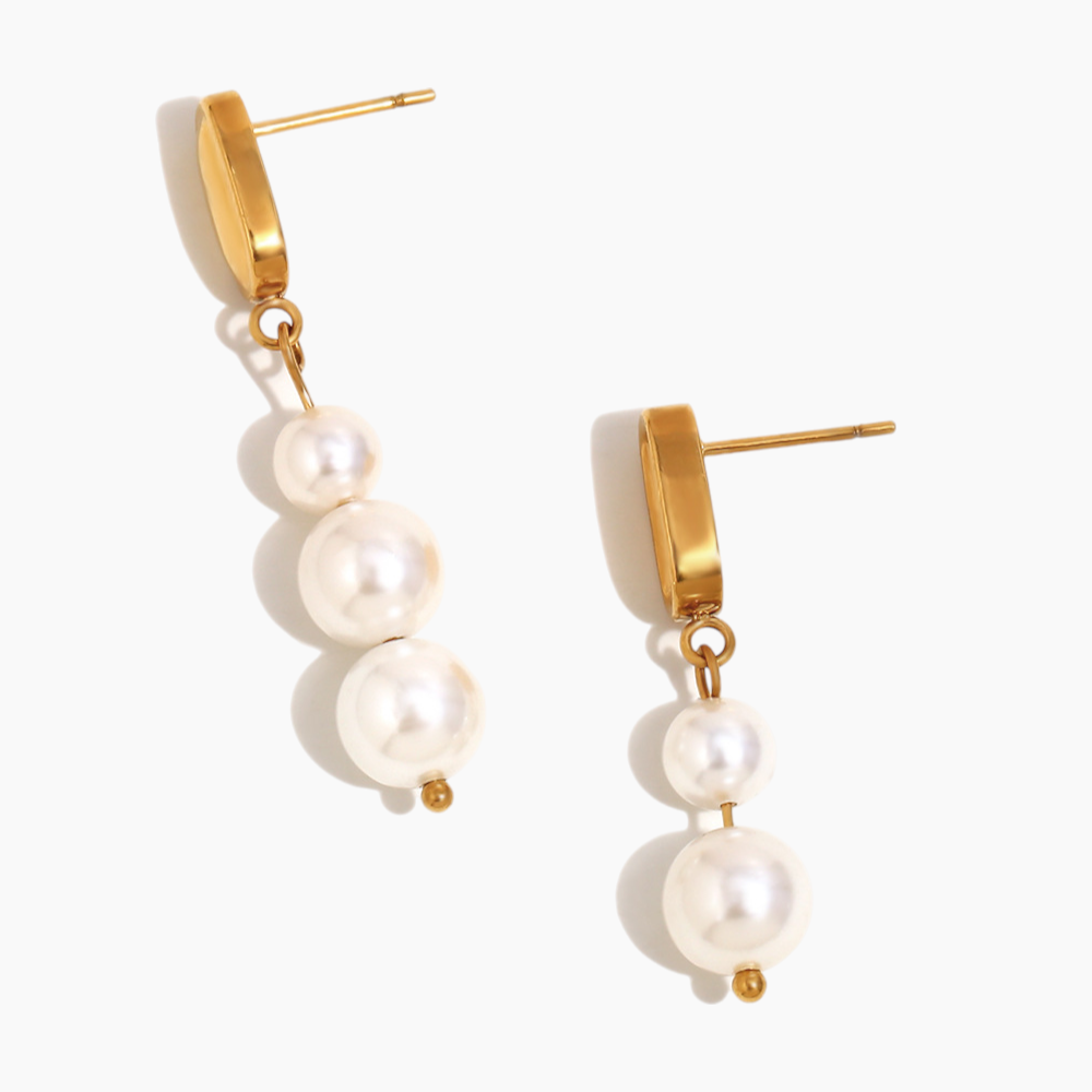 Elena Celeste Pearl Drop Earrings