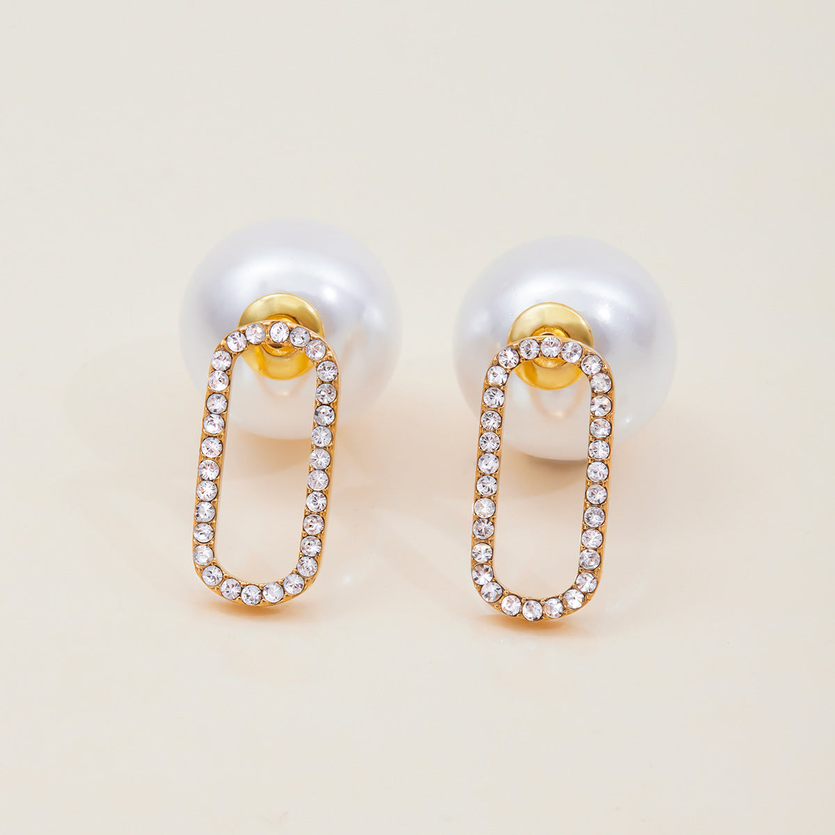 Elena Lustre Link Pearl Earrings
