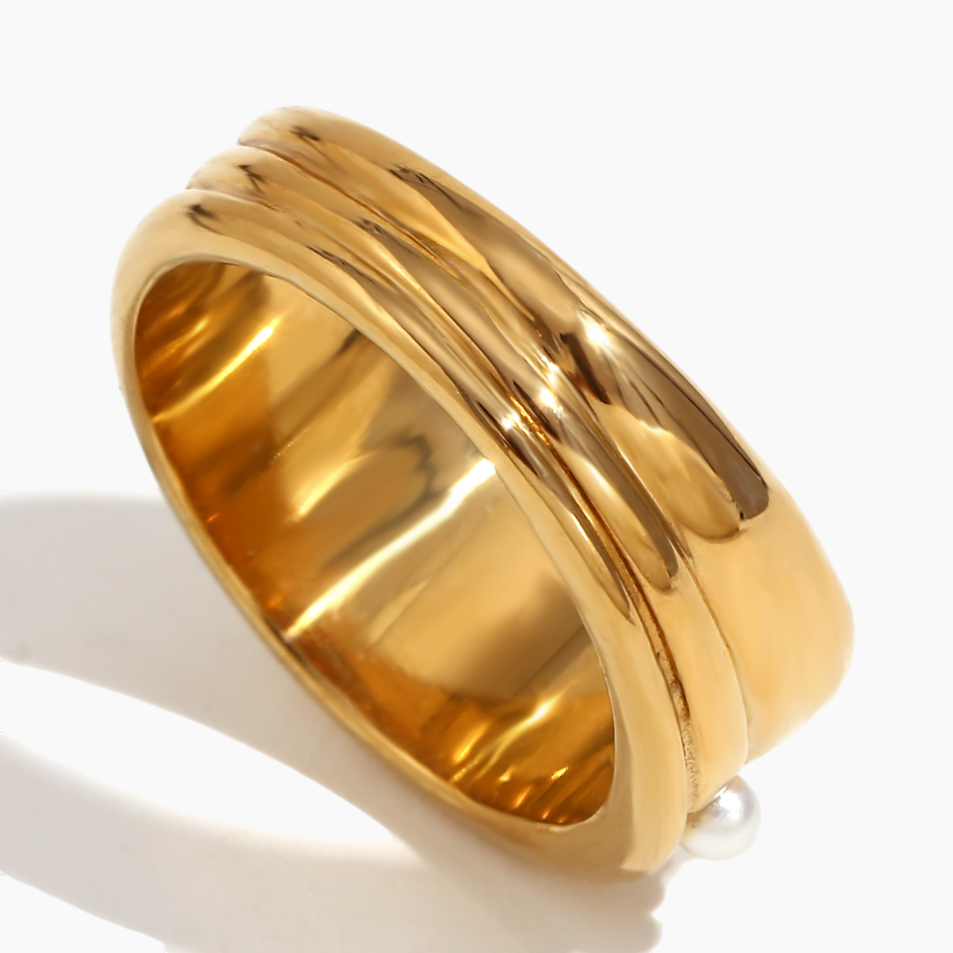 Elena Pearl Row Statement Ring