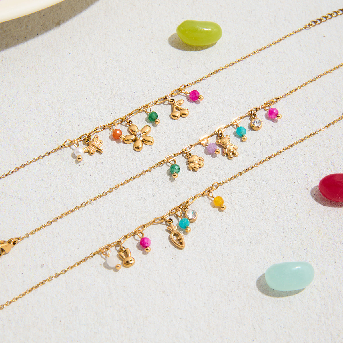 Elena Bloomy Garden Charm Bracelet