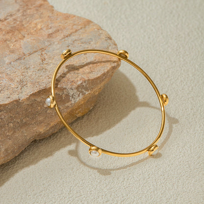 Elena Luna Dot Pearl Bangle