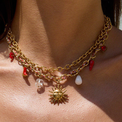 Elena Solar Charm Fiesta Necklace