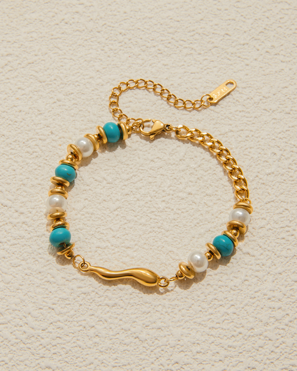 Elena Azure Ripple Pearl Bracelet