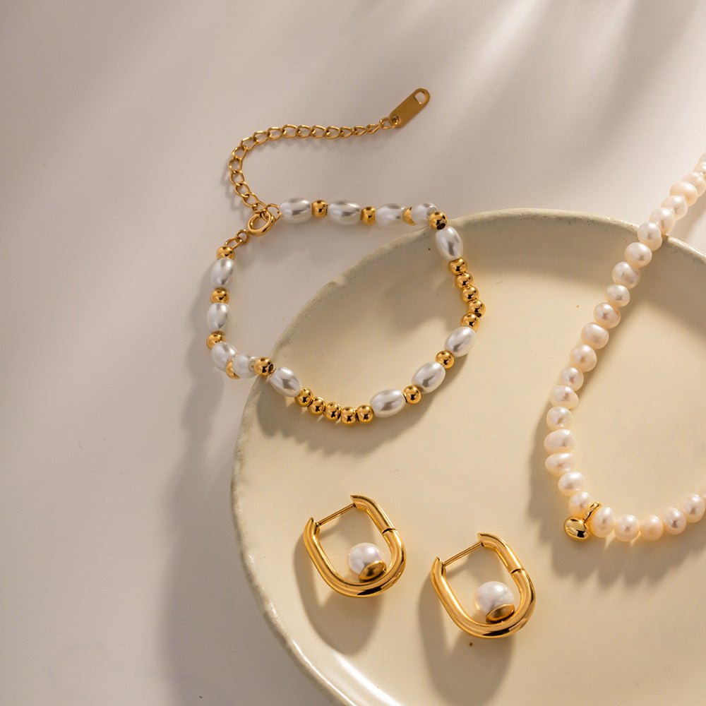 Elena Golden Pearl Harmony Bracelet