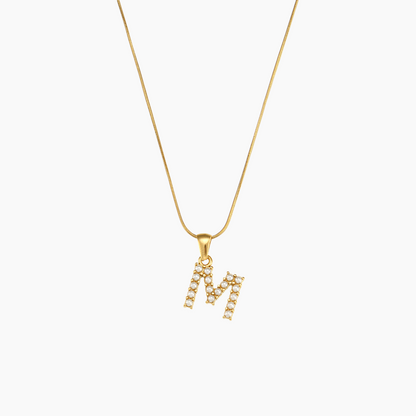 Elena Pearl Initial Pendant Necklace