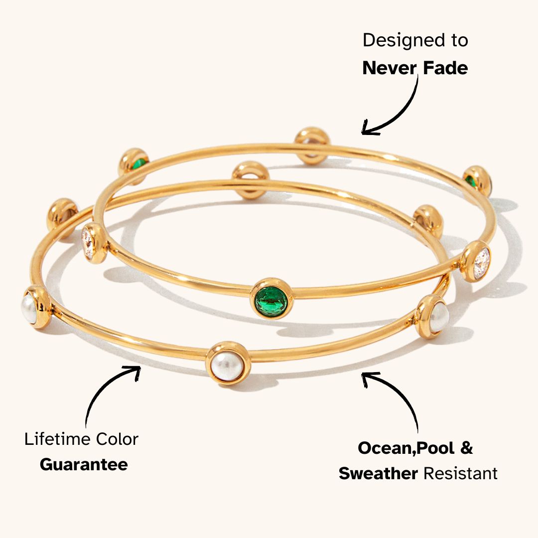 Elena Luna Dot Pearl Bangle