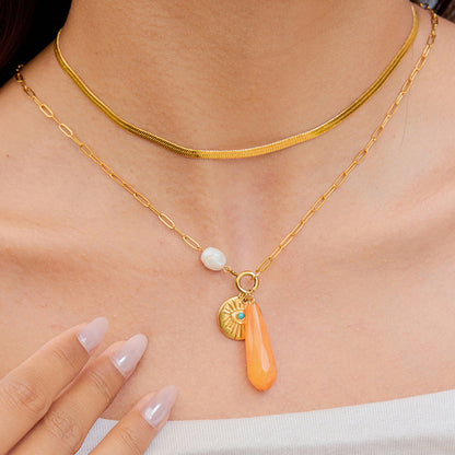Elena Sunset Talisman Necklace