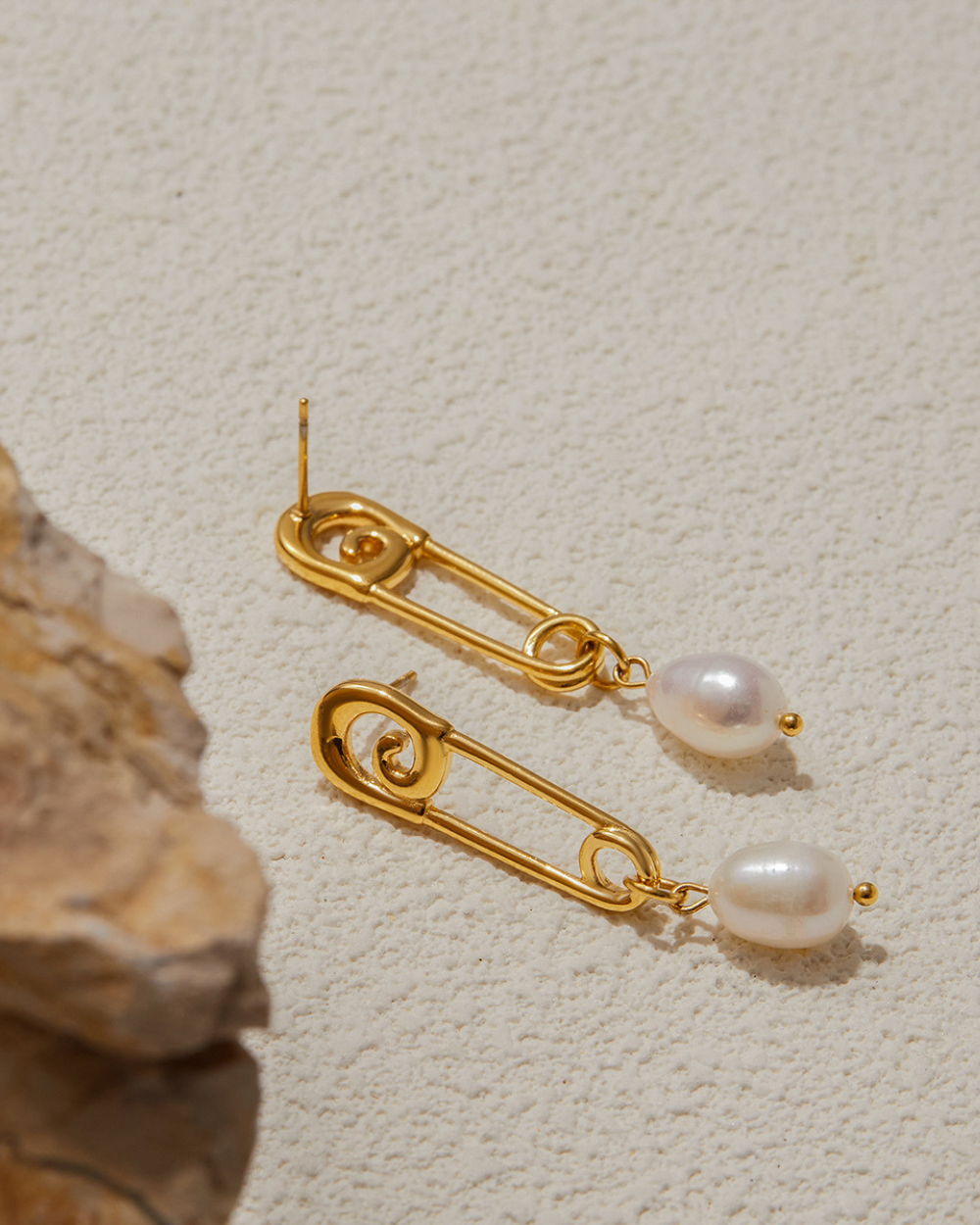 Elena Rebel Pearl Pin Earrings