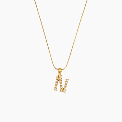 Elena Pearl Initial Pendant Necklace