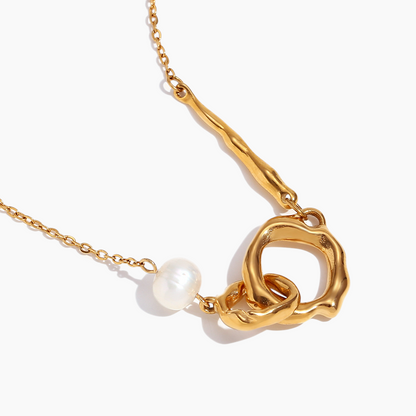 Elena Organic Pearl Link Necklace
