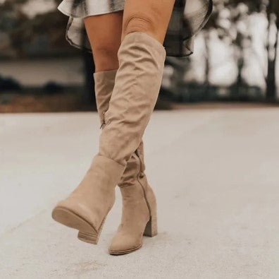 Over-the-Knee Boots – Block Heel Design & Stable Fit
