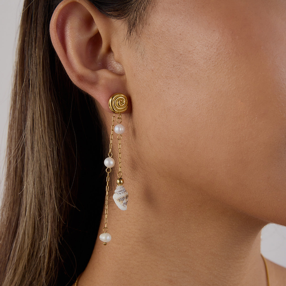 Elena Ocean Whisper Shell Drop Earrings