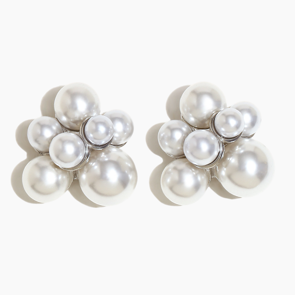 Elena Pearl Bubble Cluster Earrings