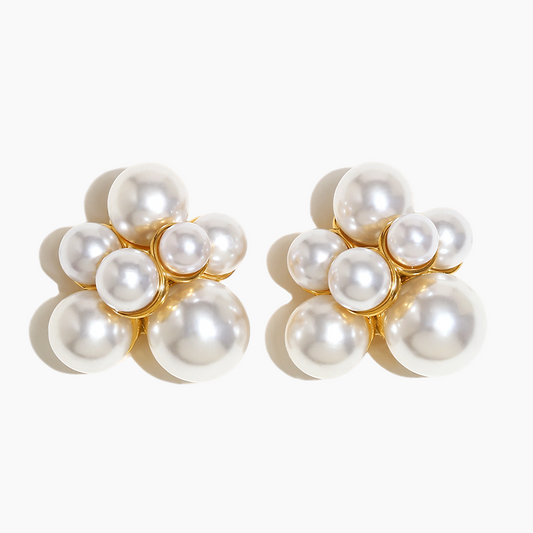 Elena Pearl Bubble Cluster Earrings