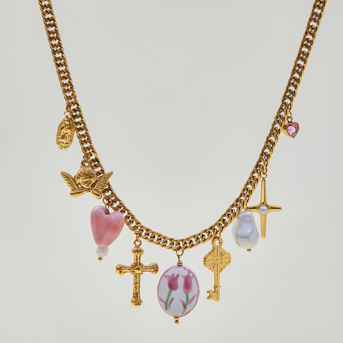 Elena Rosary Dream Charm Necklace