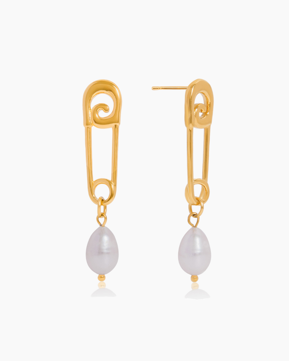 Elena Rebel Pearl Pin Earrings