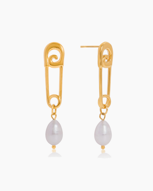 Elena Rebel Pearl Pin Earrings