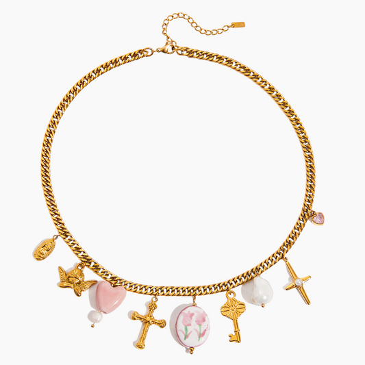 Elena Rosary Dream Charm Necklace