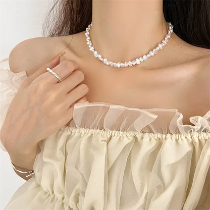 Elena Baroque Pearl Choker Necklace