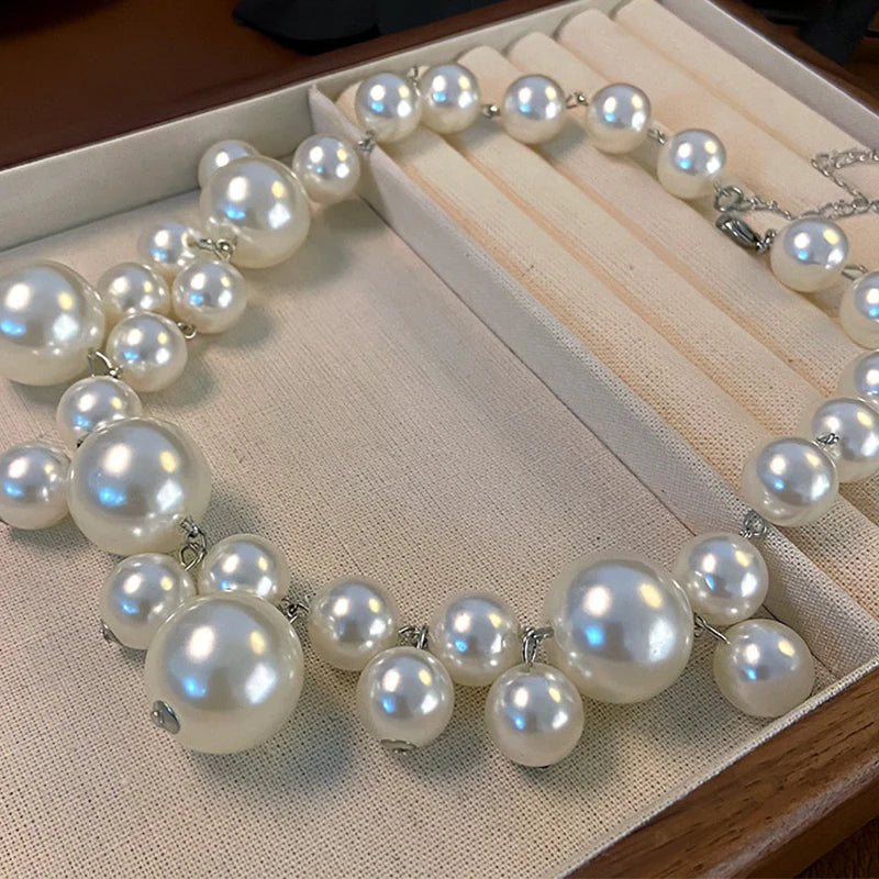 Elena Pearl Cluster Necklace
