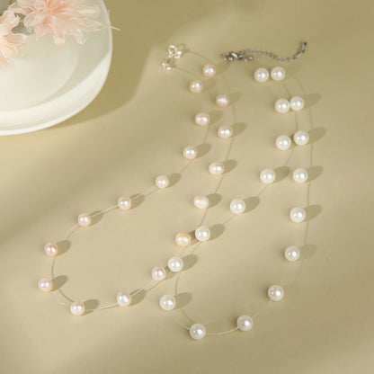 Elena French Style Pearl Choker Necklace