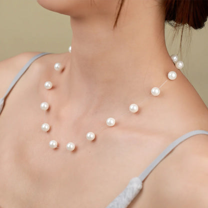 Elena French Style Pearl Choker Necklace