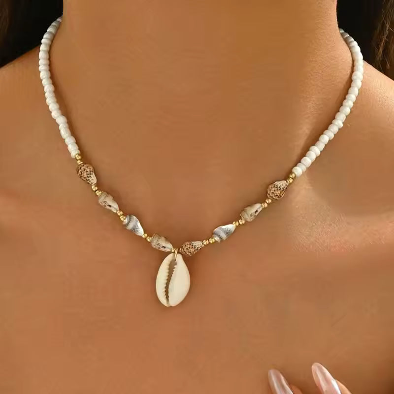 Elena Boho Starfish Rice Bead Choker