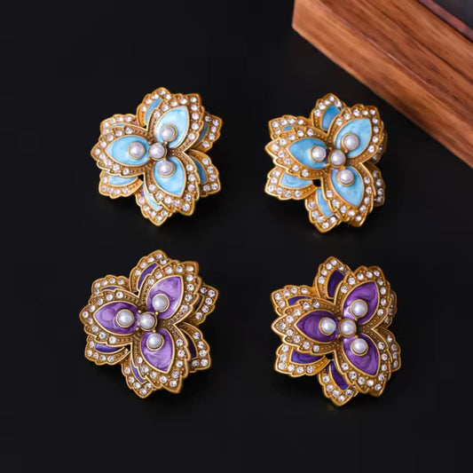 Elena Pearl Flower Zirconia Earrings
