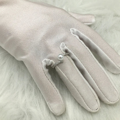 Anillos de perlas de moda, joyería de plata 925 con piedras preciosas de circón, anillo abierto para dedo, accesorios finos para regalo de fiesta de compromiso de boda