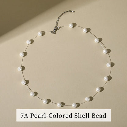 Elena French Style Pearl Choker Necklace