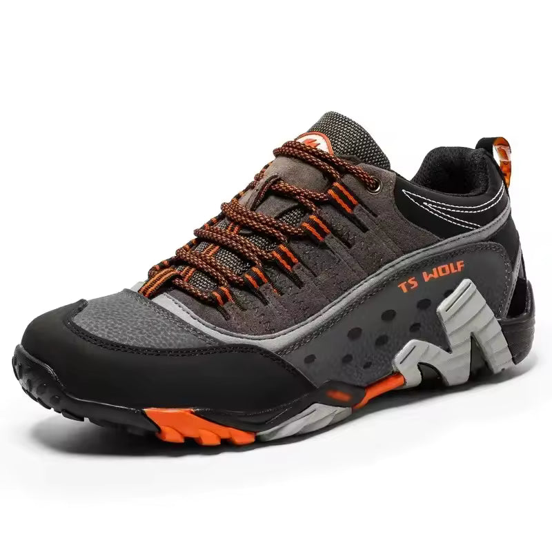 Zapatos de Trekking para hombre y mujer, botas de montaña impermeables, de cuero genuino, para exteriores, Unisex, Primavera, 2025