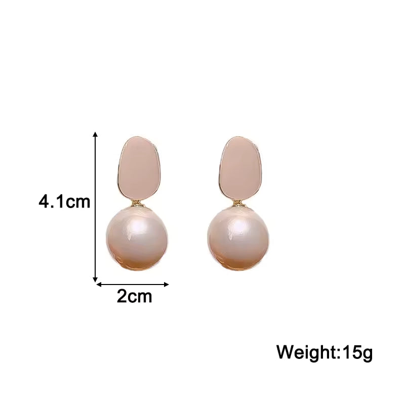 Elena Acrylic Pearl Dangle Earrings
