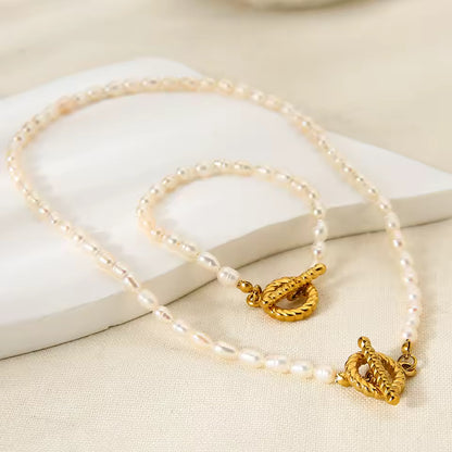 Elena Baroque Pearl Set 18K Gold