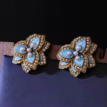 Elena Pearl Flower Zirconia Earrings