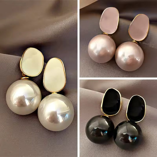 Elena Acrylic Pearl Dangle Earrings