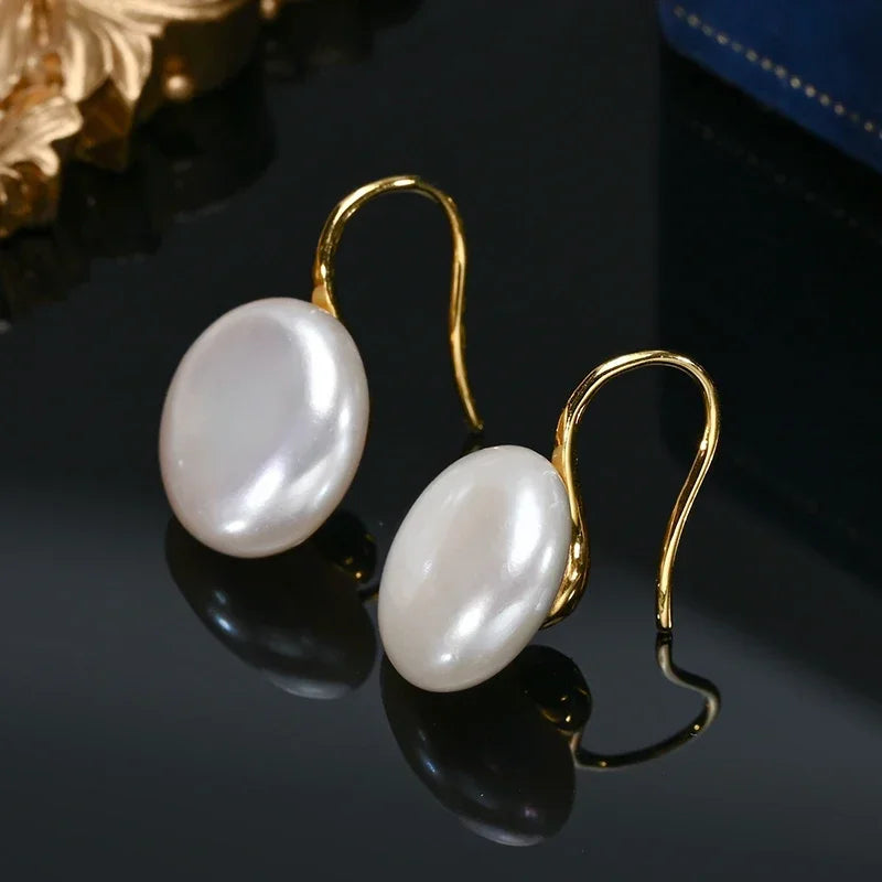 Elena Baroque Pearl Earrings 925 Silver