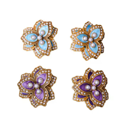 Elena Luxury Pearl Flower Earrings