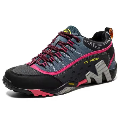Zapatos de Trekking para hombre y mujer, botas de montaña impermeables, de cuero genuino, para exteriores, Unisex, Primavera, 2025