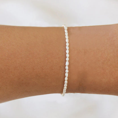 EManco-pulsera de perlas de imitación para mujer, pulsera ovalada de acero inoxidable, regalos navideños, directo de fábrica