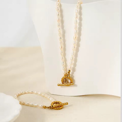 Elena Baroque Pearl Set 18K Gold