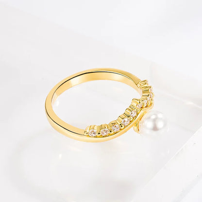 Anillos de perlas de moda, joyería de plata 925 con piedras preciosas de circón, accesorios, anillo de dedo para mujer, regalo de compromiso de boda, venta al por mayor