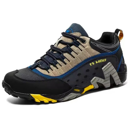 Zapatos de Trekking para hombre y mujer, botas de montaña impermeables, de cuero genuino, para exteriores, Unisex, Primavera, 2025