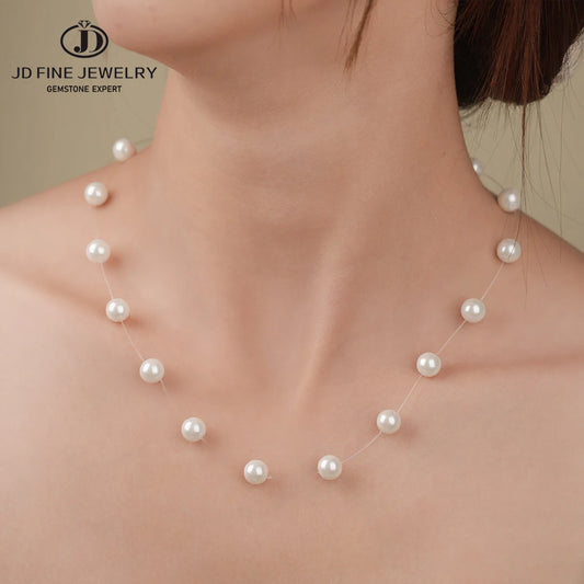Elena French Style Pearl Choker Necklace