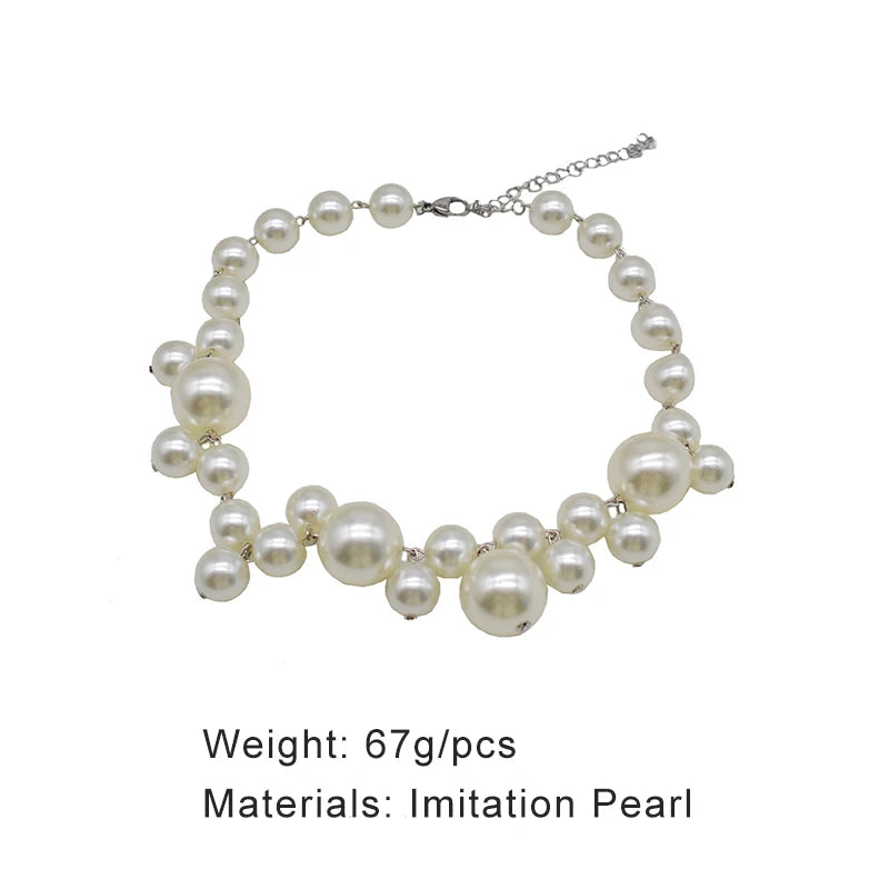 Elena Pearl Cluster Necklace