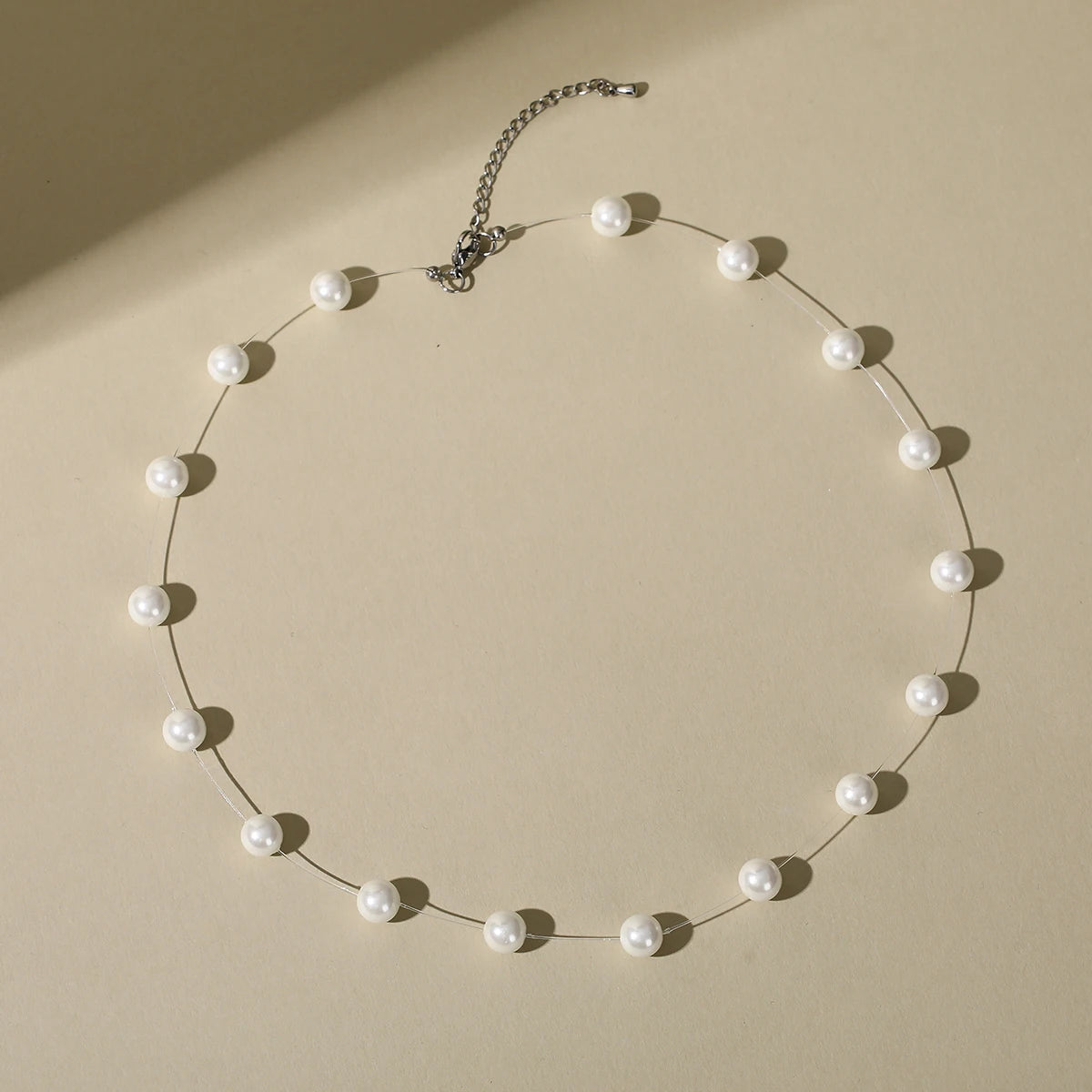Elena French Style Pearl Choker Necklace